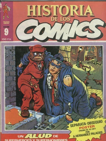 Historia de los comics de Toutain numero 09:  ficha articulo sobre Jerry Robinson, Joe Kubert, Curt Swan, Clarence C.Beck, Jules Feiffer, 