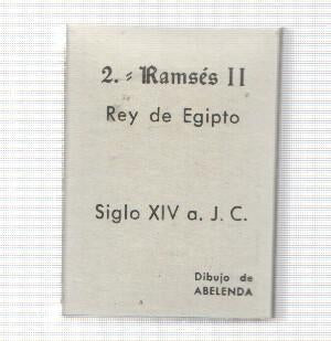 Caja de Cerillas: Ramses II  Rey de Egipto, Siglo XIV a J.c. dibujo de Abelenda