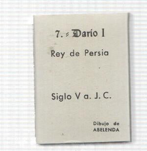 Caja de Cerillas: Dario I  Rey de Persia, Siglo V a J.c. dibujo de Abelenda