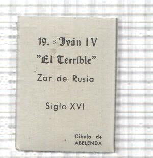 Caja de Cerillas: Ivan IV el terrible, Zar de Rusia,  Siglo XVI . dibujo de Abelenda