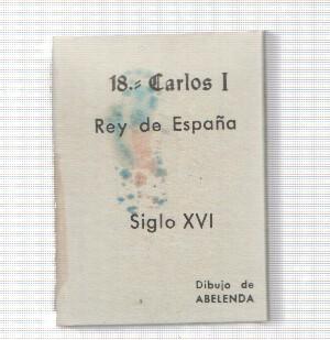 Caja de Cerillas: Carlos I Rey de España , Siglo XVI . dibujo de Abelenda