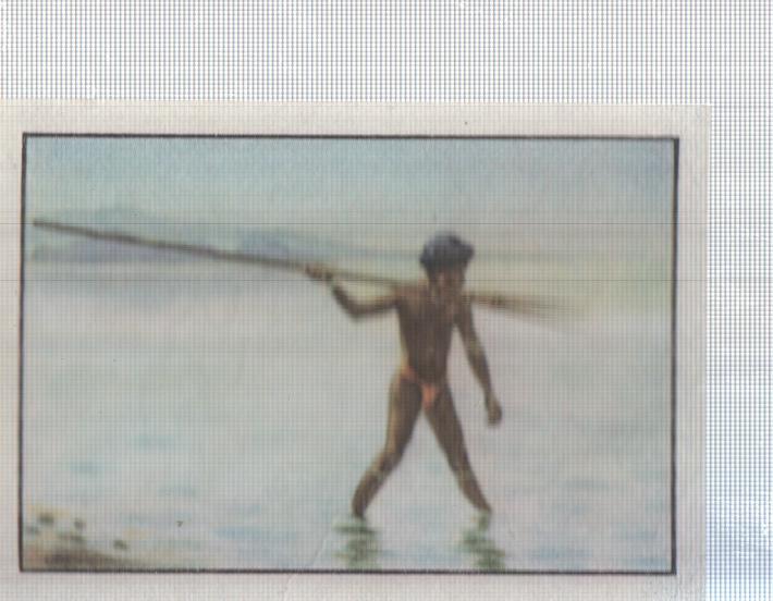Cromo Nestle numerado 033: pesca indigena