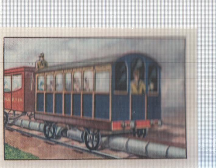 Cromo Nestle numerado 080: Ferrocarril de epoca