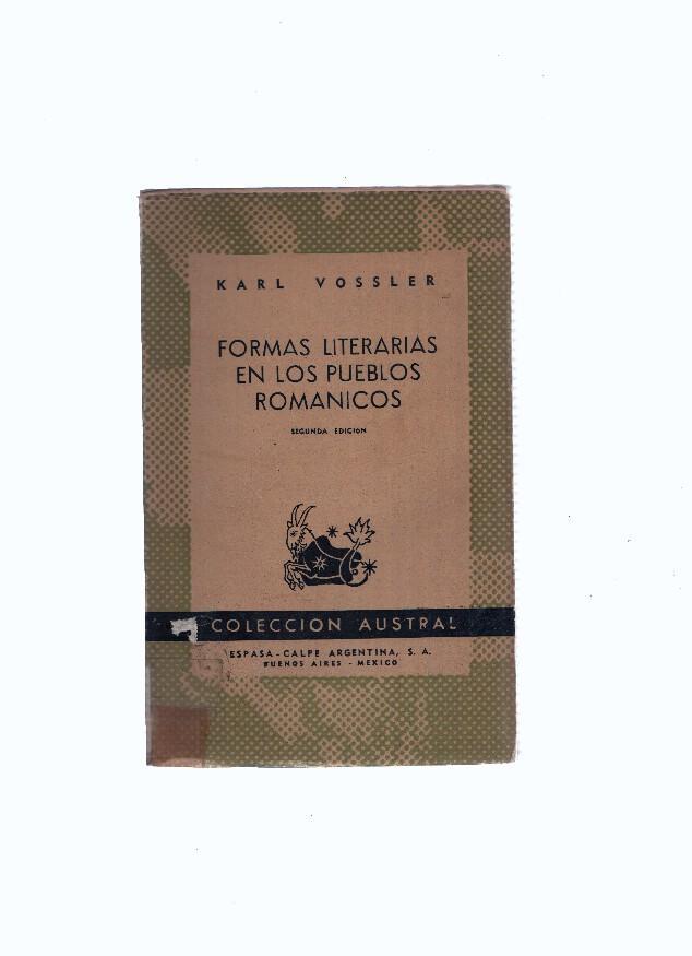 Austral numero 455: Formas literarias en los pueblos romanicos