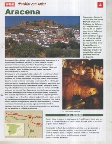 Guia HOLA de pueblos con sabor, ficha 04: Aracena