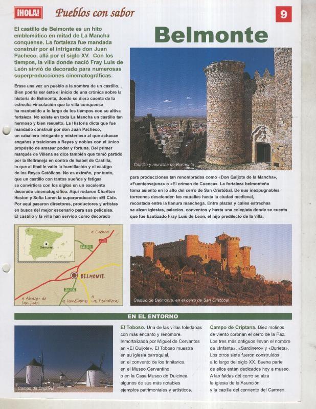 Guia HOLA de pueblos con sabor, ficha 09: Belmonte