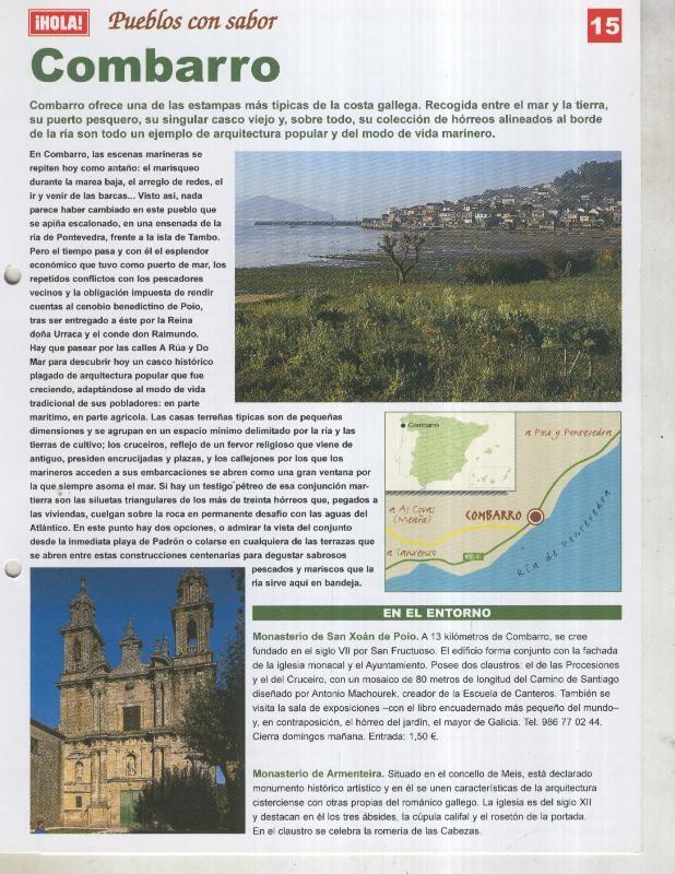 Guia HOLA de pueblos con sabor, ficha 15: Combarro