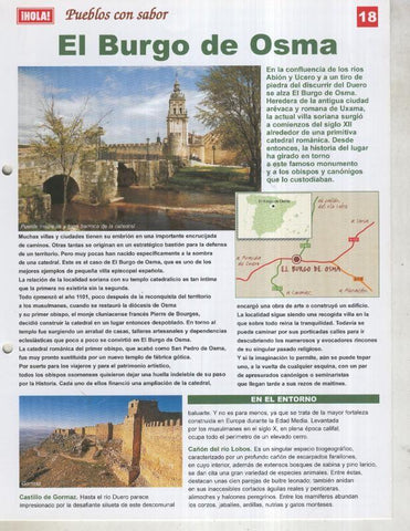 Guia HOLA de pueblos con sabor, ficha 18: El Burgo de Osma