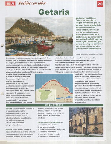 Guia HOLA de pueblos con sabor, ficha 20: Getaria