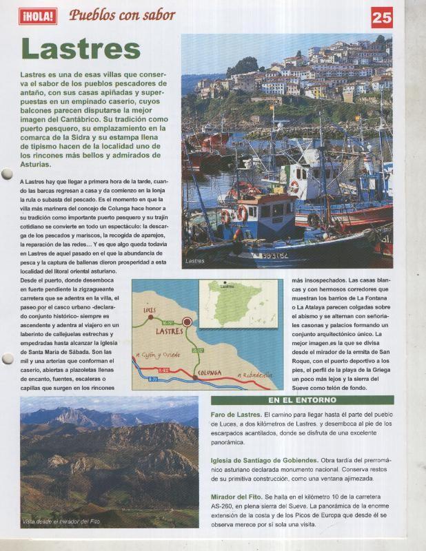 Guia HOLA de pueblos con sabor, ficha 25: Lastres