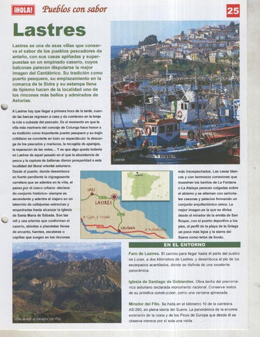 Guia HOLA de pueblos con sabor, ficha 25: Lastres