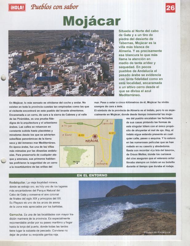 Guia HOLA de pueblos con sabor, ficha 26: Mojacar
