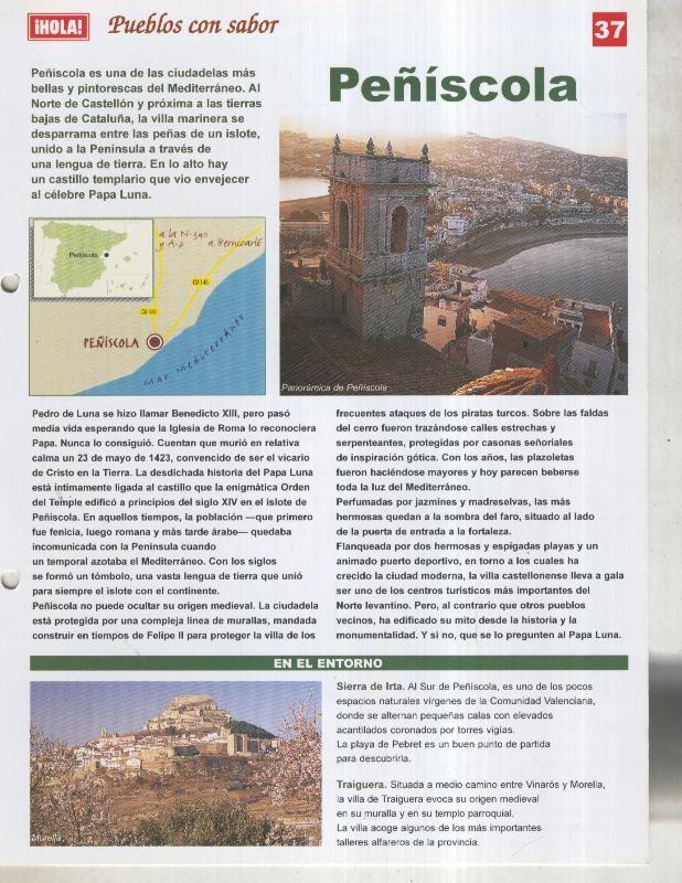 Guia HOLA de pueblos con sabor, ficha 37: Peñiscola