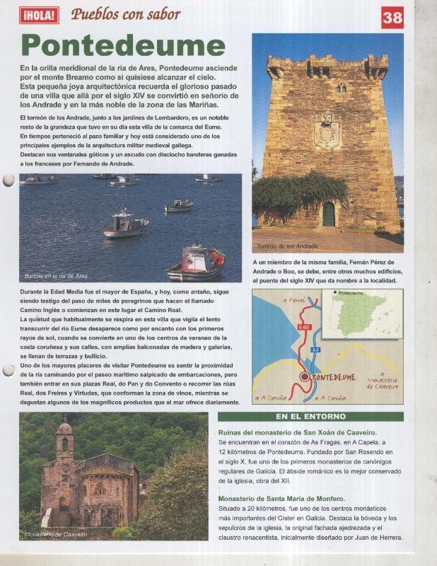Guia HOLA de pueblos con sabor, ficha 38: Pontedeume