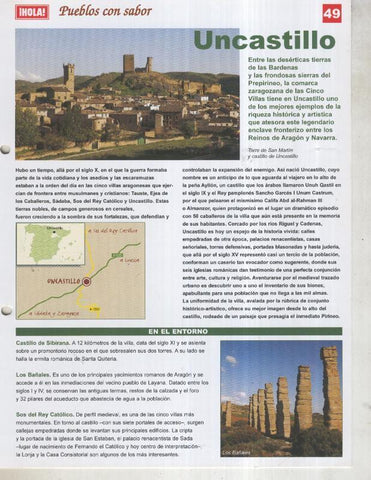Guia HOLA de pueblos con sabor, ficha 49: Uncastillo