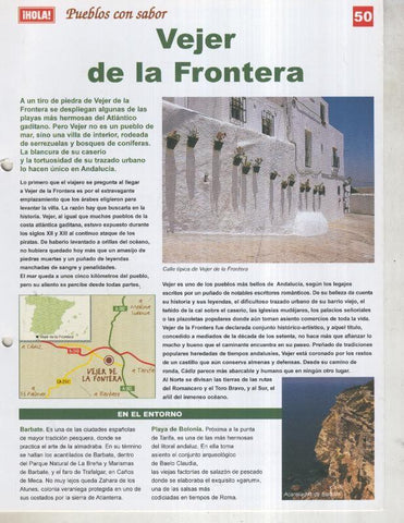 Guia HOLA de pueblos con sabor, ficha 50: Vejer de la Frontera