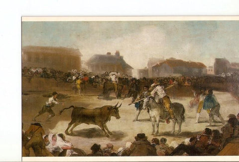 Postal 021203 : Toros en un pueblo, Goya