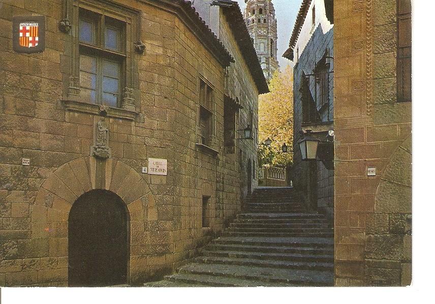 Postal 042031 : Barcelona. Pueblo Español. Calle Mercaders