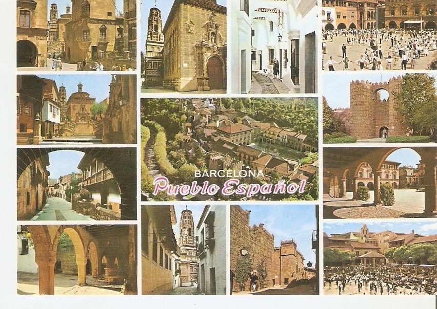 Postal 042649 : Barcelona. Pueblo Español