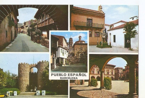 Postal 042647 : Barcelona. Pueblo Español