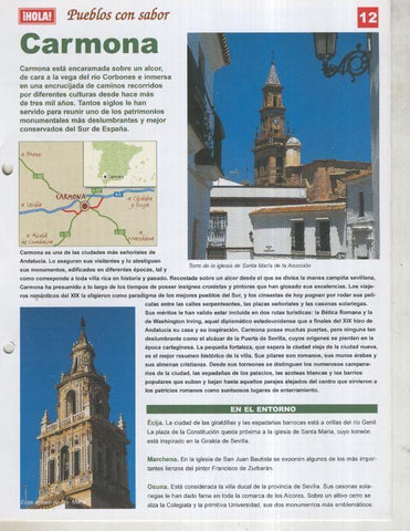 Guia HOLA de pueblos con sabor, ficha 12: Carmona