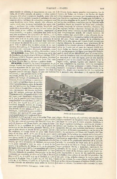 LAMINA ESPASA 22603: Pueblo de Svanes Georgia
