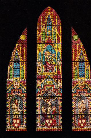 POSTAL B8016: VIDRIERA CATEDRAL ALEMANA FREIBURG I