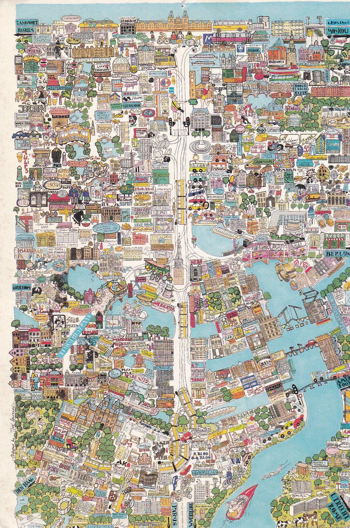 POSTAL B8033: AMSTERDAM: MAPA CIUDAD