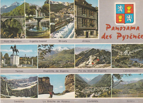 POSTAL B8076: PANORAMA PIRINEOS FRANCESES