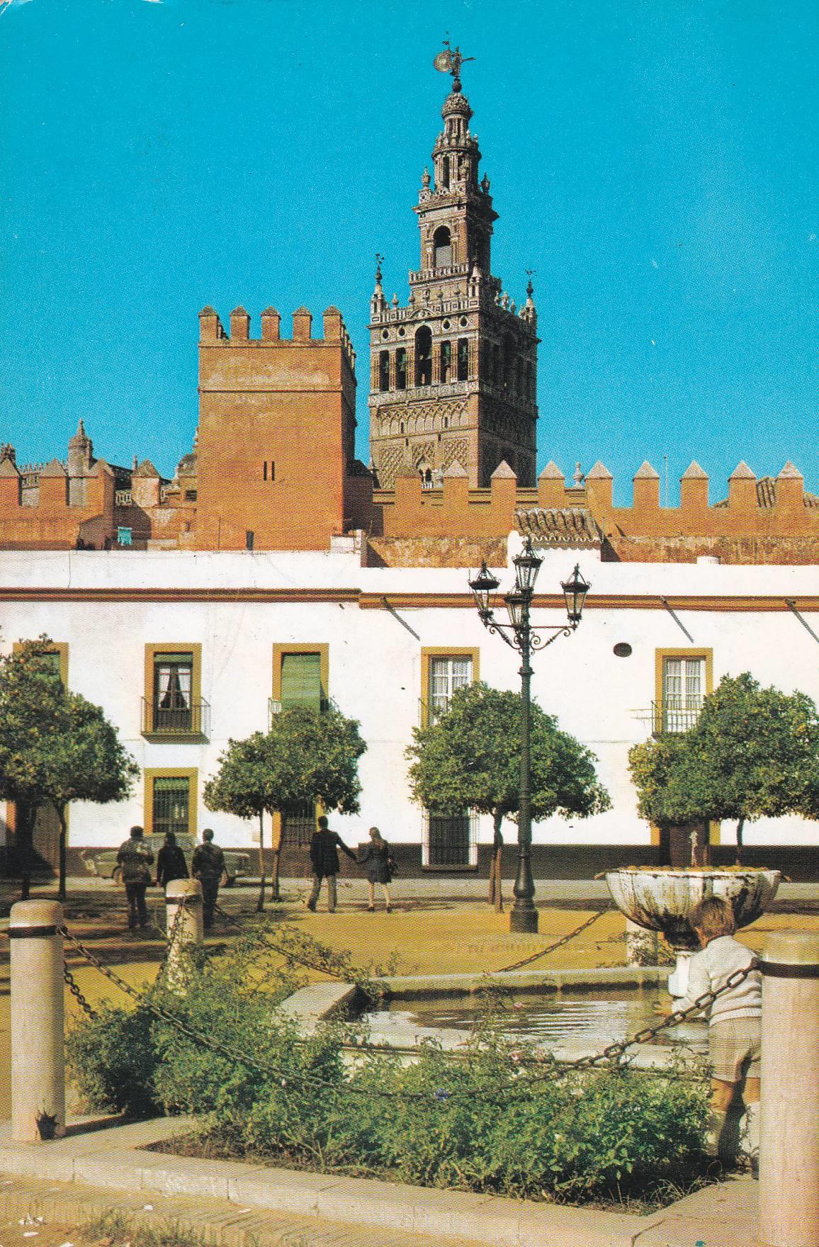 POSTAL B8195: SEVILLA: PATIO BANDERA