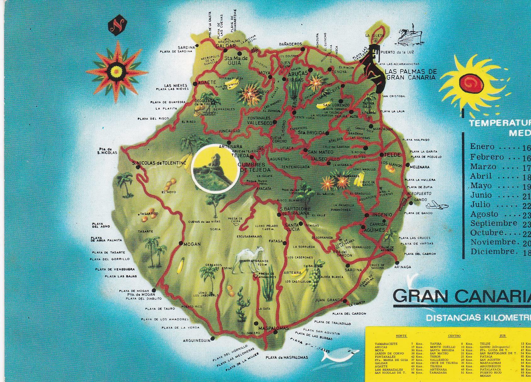 POSTAL B8222: GRAN CANARIA: ELPEQUEÑO CONTINENTE