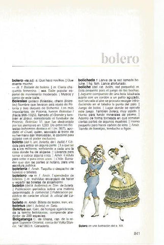 LAMINA 11163: Bolero ilustracion del siglo XIX