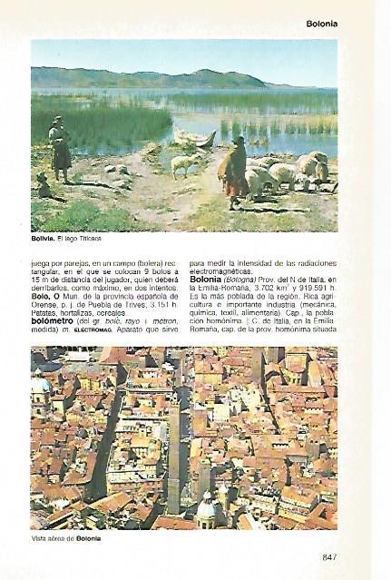 LAMINA 11165: Lago Titicaca Bolivia. Vista de Bolonia Italia