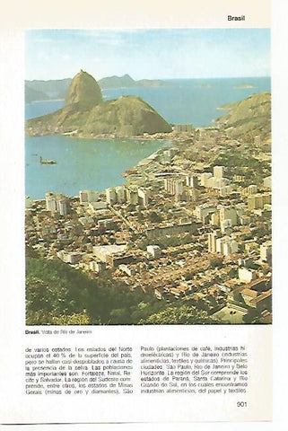 LAMINA 11175: Vista de Rio de Janeiro Brasil
