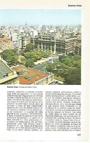 LAMINA 11183: Teatro Colon de Buenos Aires Argentina