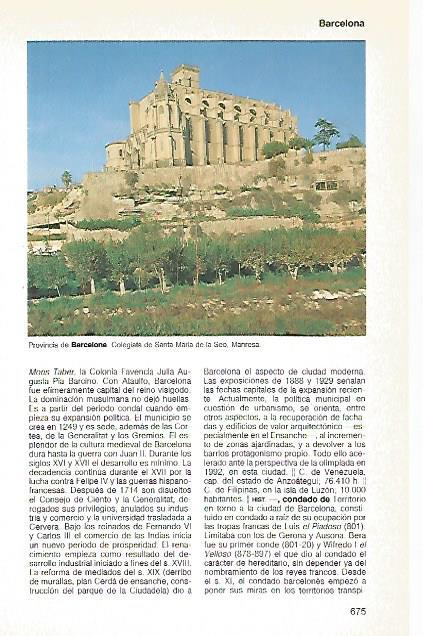 LAMINA 11211: Santa Maria de la Seo en Manresa Barcelona