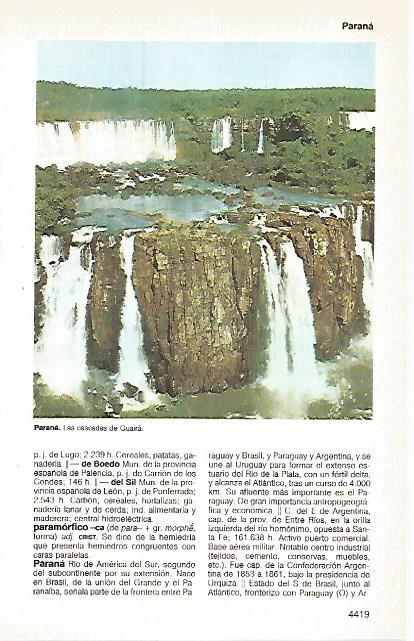LAMINA 11296: Cascadas de Guaira Brasil