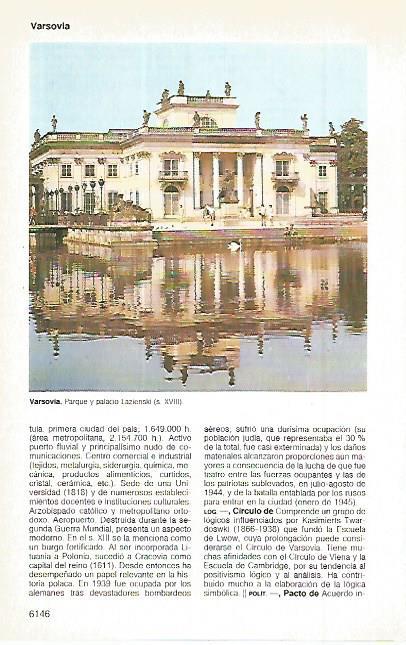 LAMINA 11367: Palacio Lazienski de Varsovia Polonia