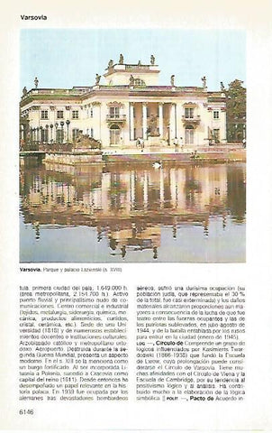 LAMINA 11367: Palacio Lazienski de Varsovia Polonia