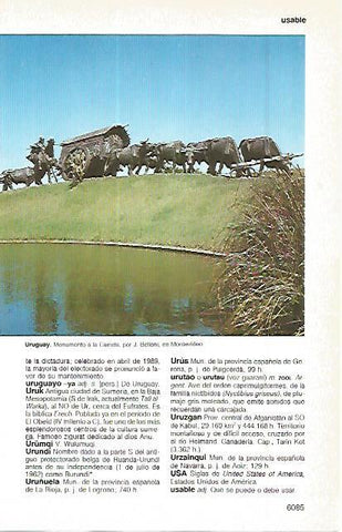 LAMINA 11375: Monumento a la carreta en Montevideo Uruguay