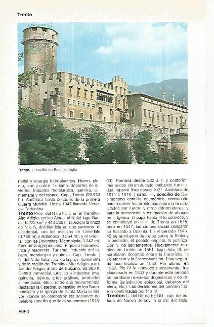 LAMINA 11397: Castillo de Buonconsiglio en Trento Italia