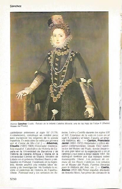 LAMINA 11441: Retrato dela infanta Catalina Micaela por A. Sanchez Coello