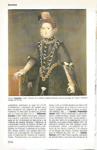 LAMINA 11441: Retrato dela infanta Catalina Micaela por A. Sanchez Coello