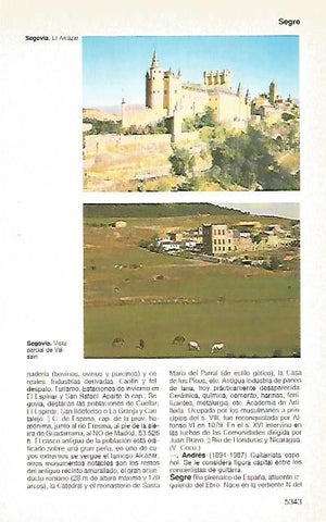 LAMINA 11458: Alcazar y vista de Segovia
