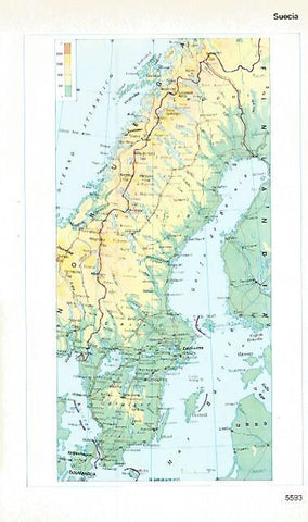 LAMINA 11489: Mapa de Suecia