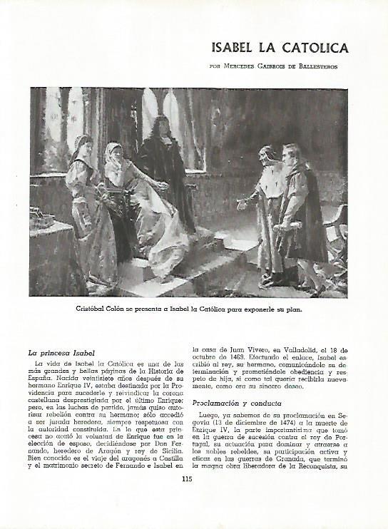 LAMINA 11521: Cristobal Colon se presenta a Isabel la Catolica