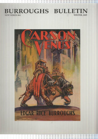 revista: Burroughs Bulletin, New Series num 61, winter 2005 - Carson of Venus