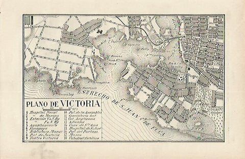LAMINA DE ESPASA 243: Plano de Victoria
