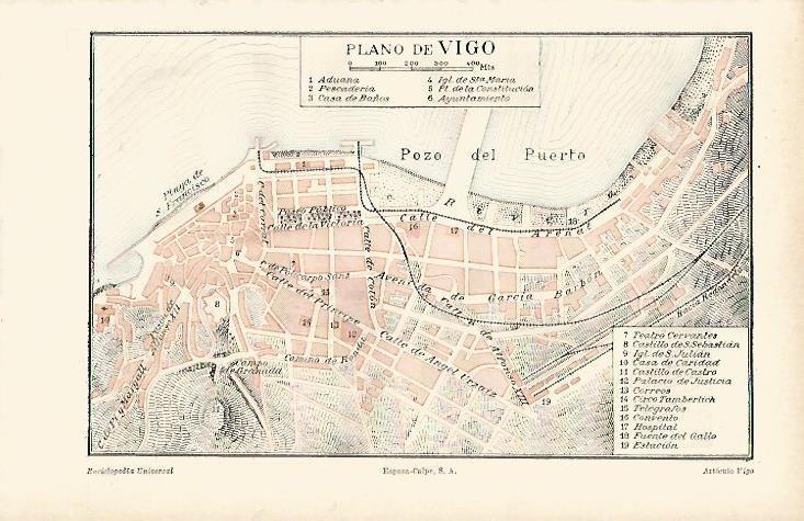 LAMINA DE ESPASA 263: Plano de Vigo