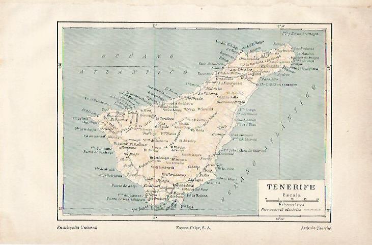 LAMINA ESPASA 2743: Mapa de Tenerife